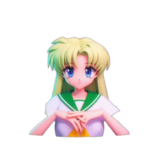 staff, robot, weapon, dress, vaporwave, pixel art, 3d render, anime transparent PNG cut-out