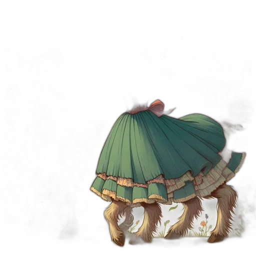 dress, hat, umbrella, crown, concept art, watercolor, fantasy art, 3d render transparent PNG cut-out