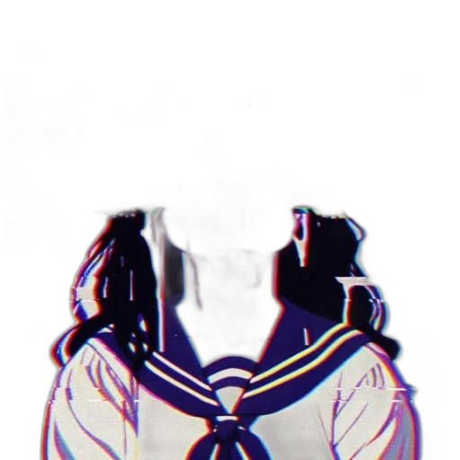 jacket, dress, mask, crown, anime, 3d render, vaporwave, pixel art transparent PNG cut-out