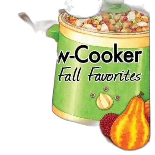 food, spiral-bound, cookbook, titled, slow-cooker, fall, favorites, features transparent PNG cut-out