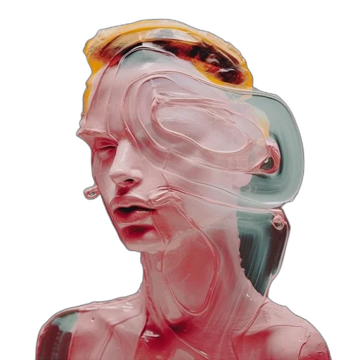 face, mask, crown, hat, concept art, photorealistic, 3d render, cyberpunk transparent PNG cut-out