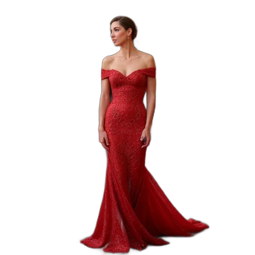 dress, red, 23rd, annual transparent PNG cut-out