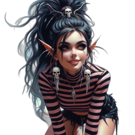 creature, jewelry, fantasy art, concept art, comic book art, cyberpunk, dark, monochrome transparent PNG cut-out