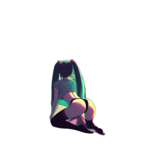 creature, dress, robot, mask, pixel art, concept art, vaporwave, anime transparent PNG cut-out