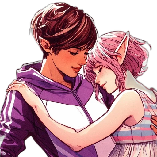 anime, watercolor, comic book art, vaporwave transparent PNG cut-out