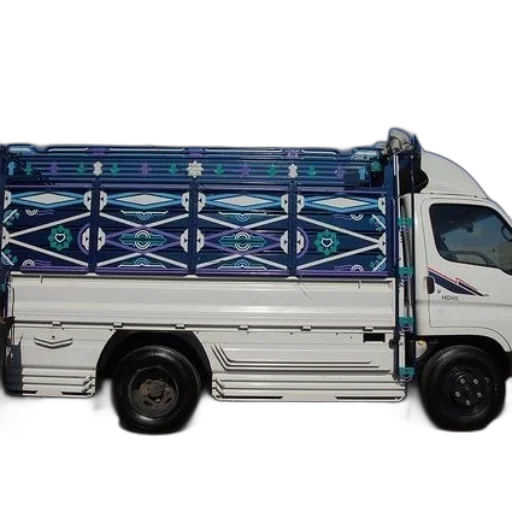car, 3d render, photorealistic, concept art, white, truck, colorful, patterned transparent PNG cut-out