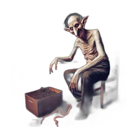 creature, furniture, robot, staff, concept art, fantasy art, 3d render, comic book art transparent PNG cut-out