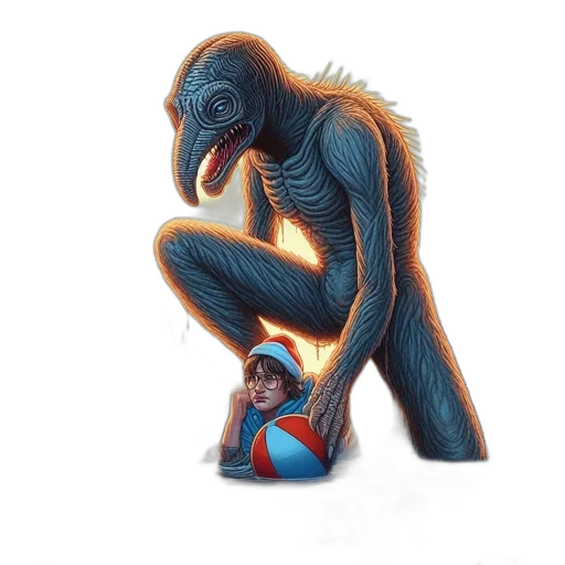 creature, mask, concept art, comic book art, fantasy art, 3d render, unusual, sea transparent PNG cut-out