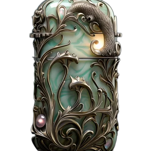 jewelry, crown, mask, bottle, fantasy art, concept art, 3d render, photorealistic transparent PNG cut-out
