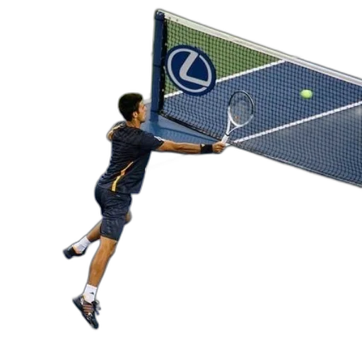 tennis, player, action, court, lexus, logo, net transparent PNG cut-out