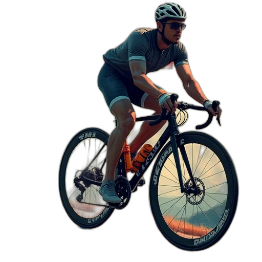3d render, poster, cover, cycling transparent PNG cut-out