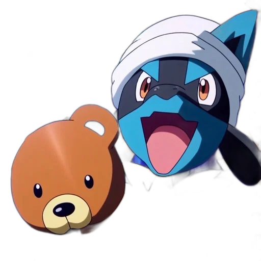 mask, hat, creature, animal, anime, concept art, two, animated transparent PNG cut-out