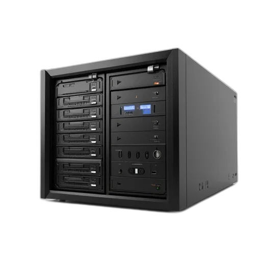 3d render, sleek, modern, server, multiple, hard, drive, bays transparent PNG cut-out