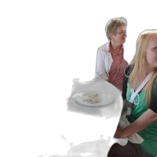 food, group, people, sitting, table, plates, drinks, including transparent PNG cut-out