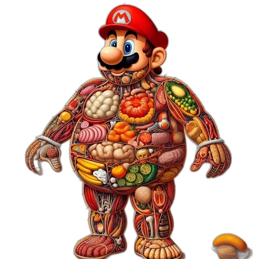 food, creature, animal, robot, concept art, pixel art, 3d render, fantasy art transparent PNG cut-out