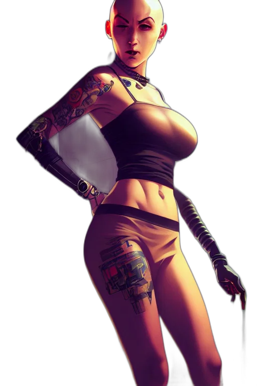 robot, weapon, dress, cyberpunk transparent PNG cut-out