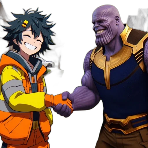 anime, comic book art, concept art, cartoon, outer space, fire, two, animated transparent PNG cut-out