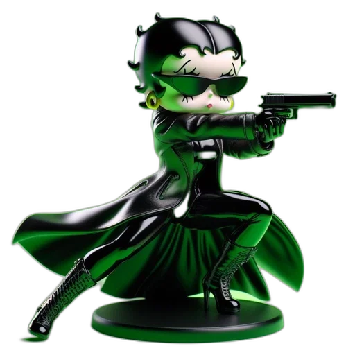 weapon, concept art, comic book art, 3d render, cartoon, betty, boop, portrayed transparent PNG cut-out