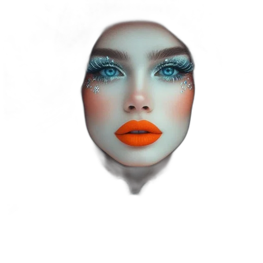 face, mask, jewelry, hat, photorealistic, 3d render, fantasy art, concept art transparent PNG cut-out