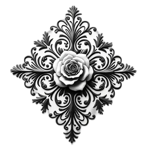 crown, jewelry, flower, staff, 3d render, photorealistic, pencil sketch, fantasy art transparent PNG cut-out