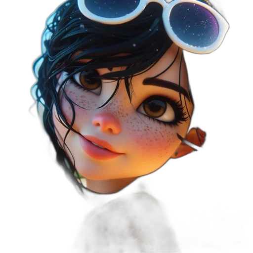 face, mask, staff, robot, concept art, fantasy art, cartoon, 3d render transparent PNG cut-out