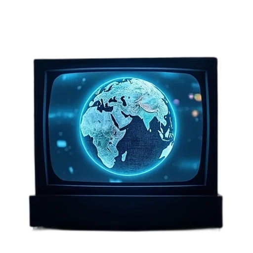 furniture, robot, 3d render, vaporwave, concept art, outer space, video, news transparent PNG cut-out