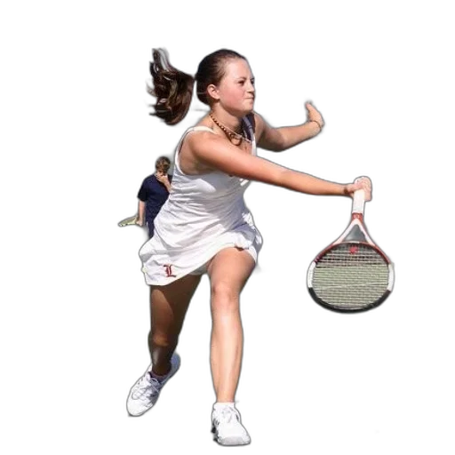staff, woman, white, tennis, dress, playing, court, fence transparent PNG cut-out
