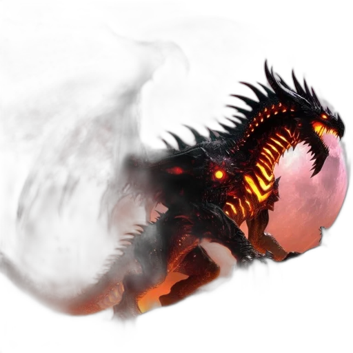 dragon, creature, mask, animal, fantasy art, concept art, 3d render, pixel art transparent PNG cut-out