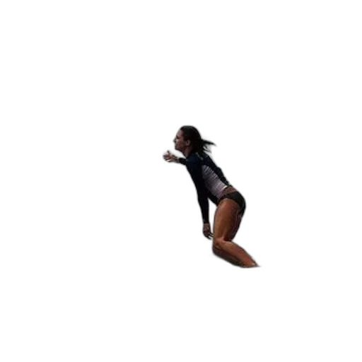 shoes, pixel art, woman, wetsuit, skillfully, rides, wave, her transparent PNG cut-out