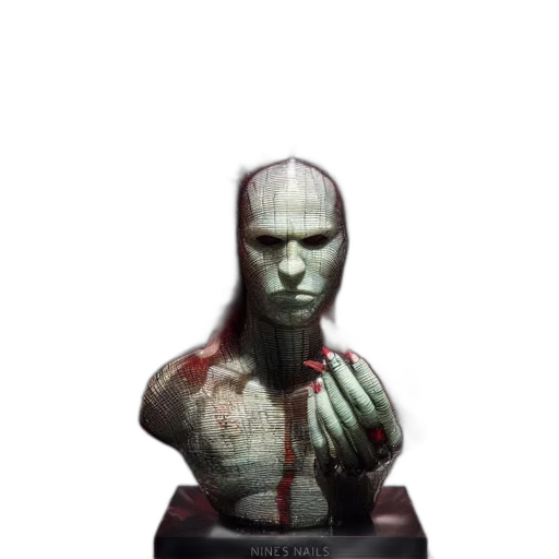 robot, mask, face, creature, 3d render, concept art, cyberpunk, comic book art transparent PNG cut-out