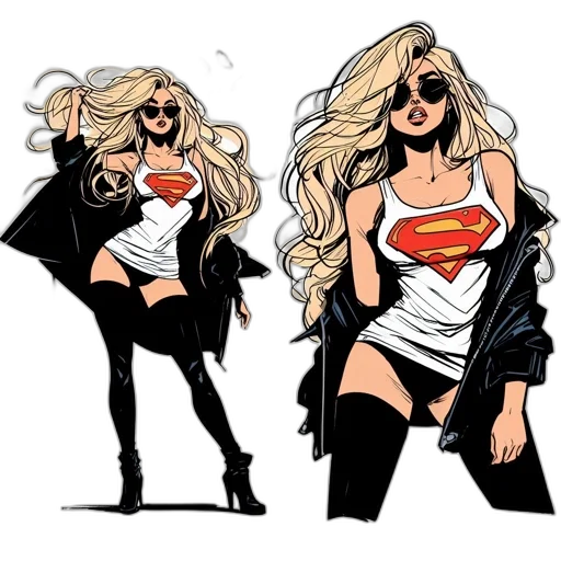comic book art, cartoon, concept art, fantasy art, two, illustrations, feature, woman transparent PNG cut-out