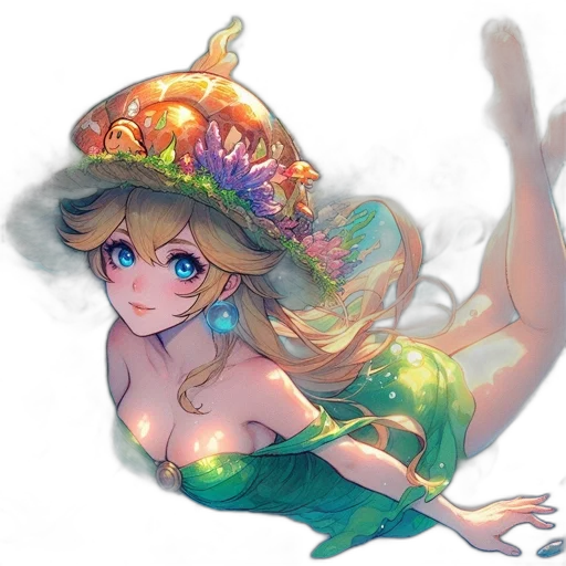 crown, dress, hat, creature, fantasy art, concept art, watercolor, pixel art transparent PNG cut-out