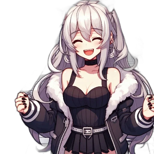 dress, staff, jacket, weapon, anime, pixel art, concept art, fantasy art transparent PNG cut-out