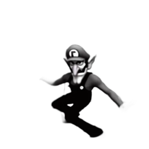 pixel art, concept art, 3d render, store, person, wearing, wario, costume transparent PNG cut-out