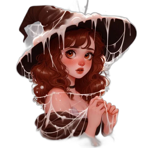 dress, hat, crown, umbrella, watercolor, fantasy art, oil painting, pixel art transparent PNG cut-out