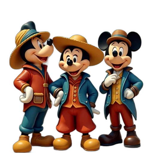 hat, staff, 3d render, concept art, photorealistic, cartoon, classic, disney transparent PNG cut-out