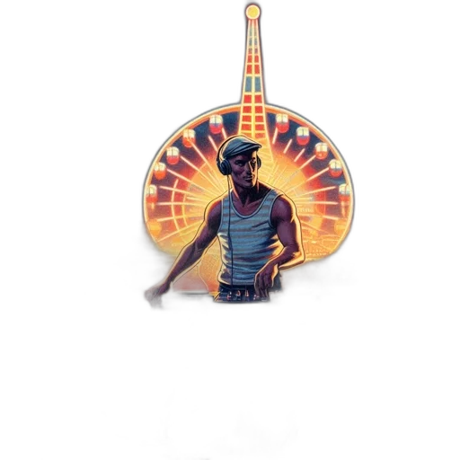 staff, hat, concept art, fantasy art, pixel art, watercolor, bustling, nighttime transparent PNG cut-out