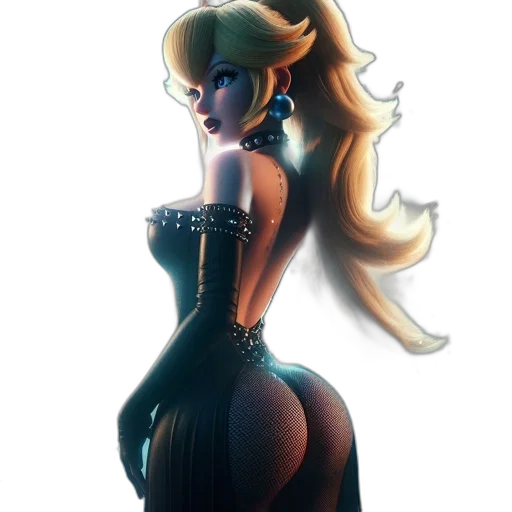 dress, concept art, fantasy art, cartoon, 3d render, animated, female, character transparent PNG cut-out
