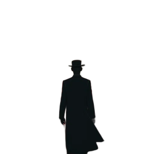 hat, staff, umbrella, jacket, concept art, pixel art, comic book art, 3d render transparent PNG cut-out