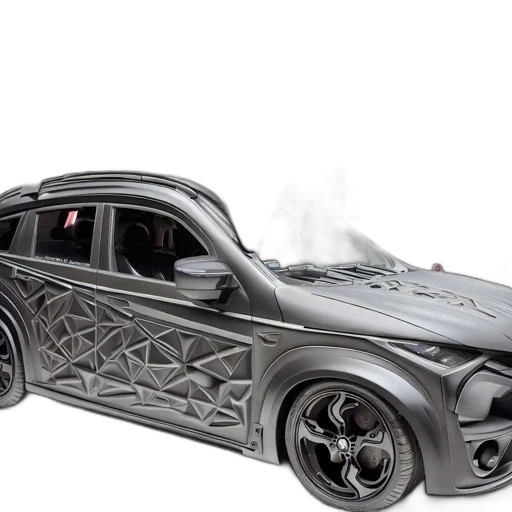 car, 3d render, concept art, photorealistic, innovative, features, gothic-inspired, design transparent PNG cut-out