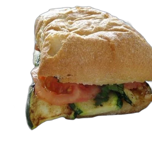 food, photorealistic, 3d render, sandwich, tomato, zucchini, egg, black transparent PNG cut-out