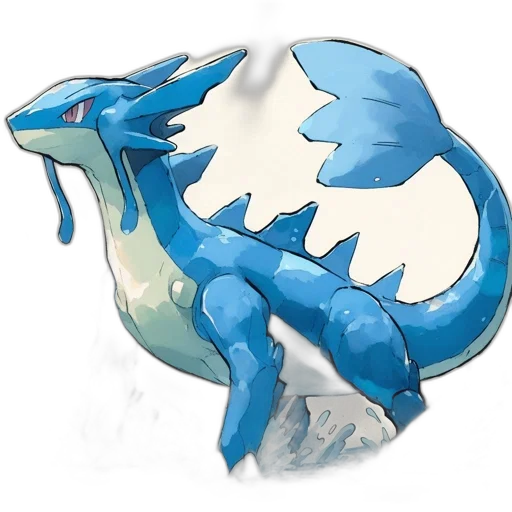 dragon, creature, animal, staff, concept art, fantasy art, pixel art, watercolor transparent PNG cut-out