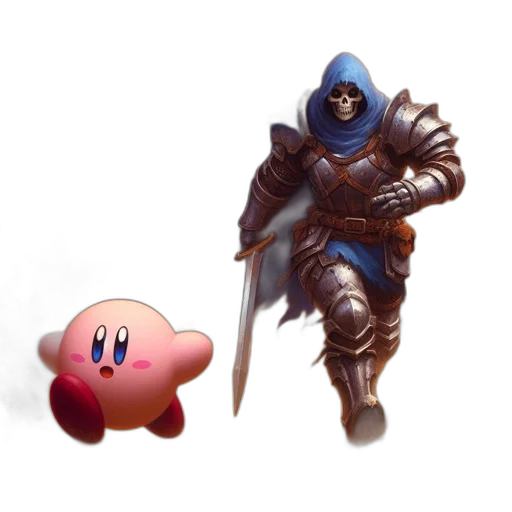 sword, weapon, animal, mask, concept art, pixel art, fantasy art, 3d render transparent PNG cut-out