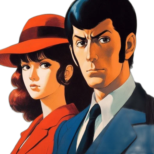 jacket, face, hat, comic book art, anime, concept art, cartoon, outer space transparent PNG cut-out