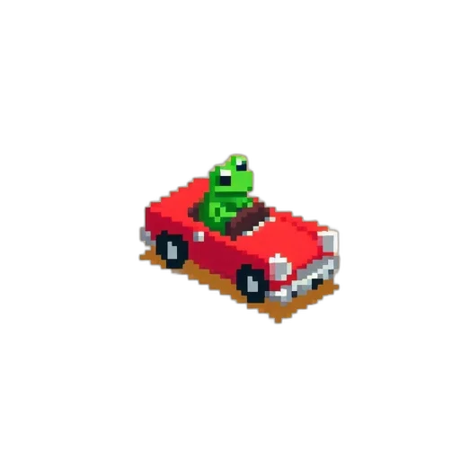 car, creature, animal, robot, pixel art, 3d render, concept art, fantasy art transparent PNG cut-out