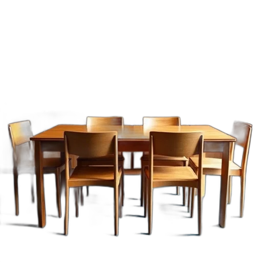 furniture, jewelry, 3d render, concept art, wooden, dining, table, glossy transparent PNG cut-out