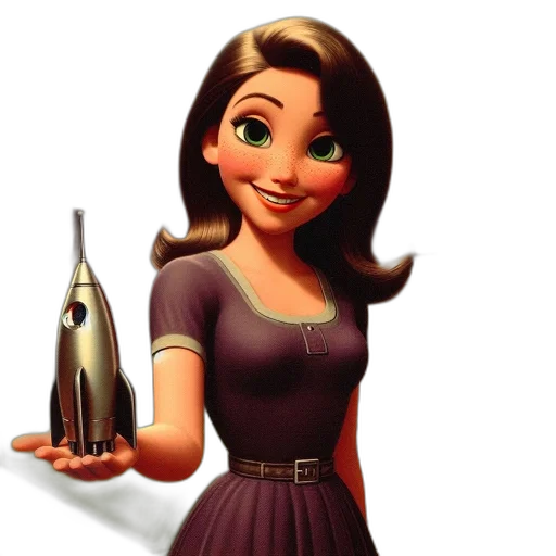 bottle, dress, staff, jewelry, 3d render, cartoon, concept art, photorealistic transparent PNG cut-out