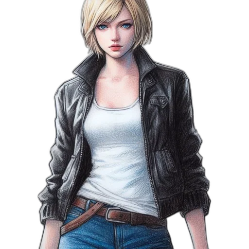 jacket, weapon, face, concept art, comic book art, photorealistic, fantasy art, dark transparent PNG cut-out