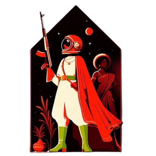 sword, staff, concept art, comic book art, pixel art, fantasy art, outer space, red transparent PNG cut-out