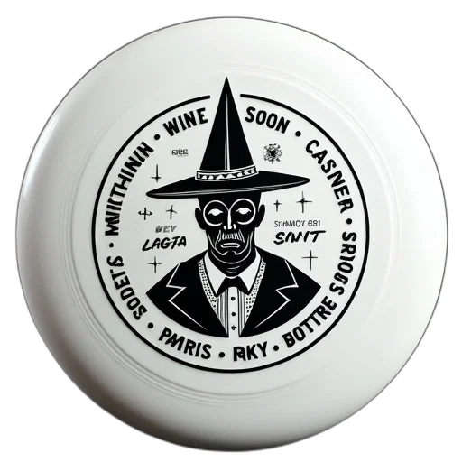 hat, mask, white, frisbee, black, design, featuring, stylized transparent PNG cut-out